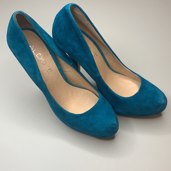 Aldo suede platform pumps Turquoise - Picture 6 of 10